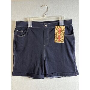 Bae City Dark Wash Cuffed Shorts Womens Size 3X Polyester Spandex